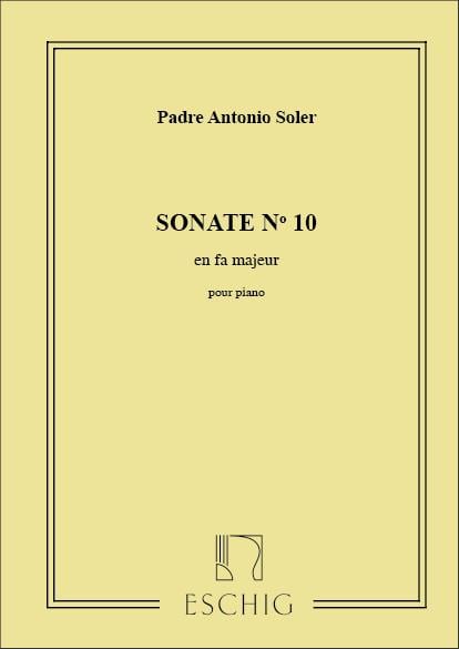 Sonate N. 10 En Fa Majeur, Pour Piano